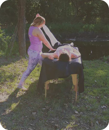 Massage therapy session