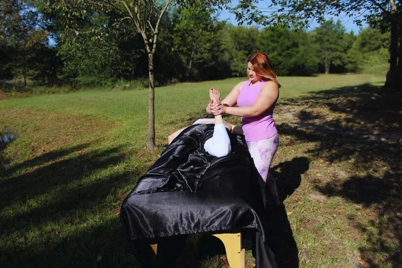 Massage therapy outdoors